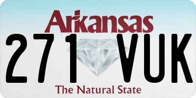 AR license plate 271VUK