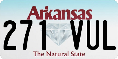 AR license plate 271VUL