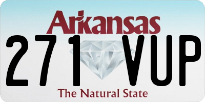 AR license plate 271VUP