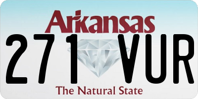 AR license plate 271VUR