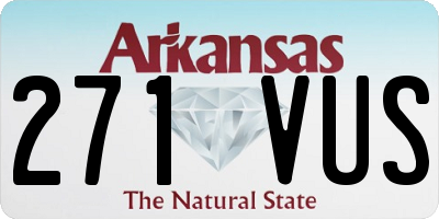 AR license plate 271VUS