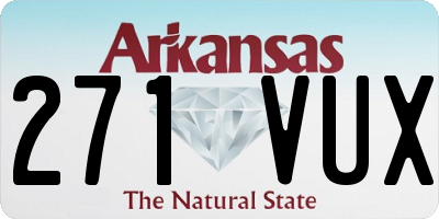 AR license plate 271VUX
