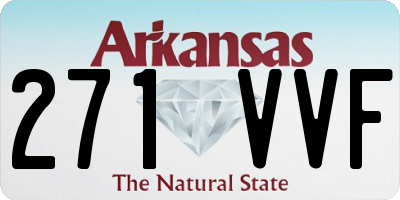 AR license plate 271VVF
