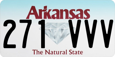 AR license plate 271VVV