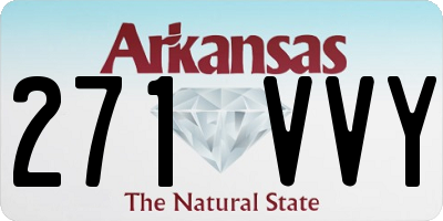 AR license plate 271VVY