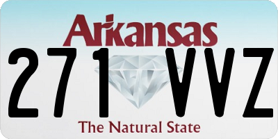 AR license plate 271VVZ