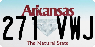 AR license plate 271VWJ