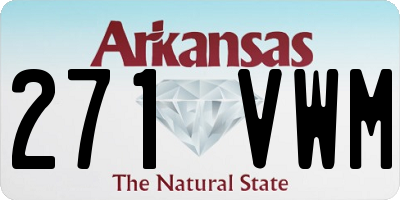 AR license plate 271VWM