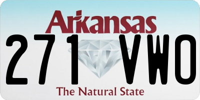 AR license plate 271VWO