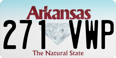 AR license plate 271VWP