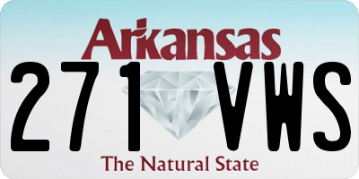 AR license plate 271VWS