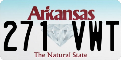 AR license plate 271VWT