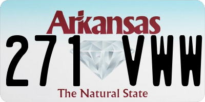 AR license plate 271VWW