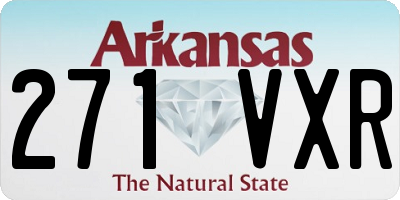 AR license plate 271VXR