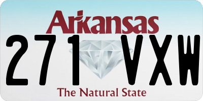 AR license plate 271VXW
