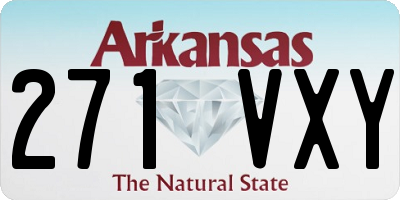 AR license plate 271VXY