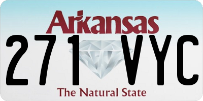 AR license plate 271VYC