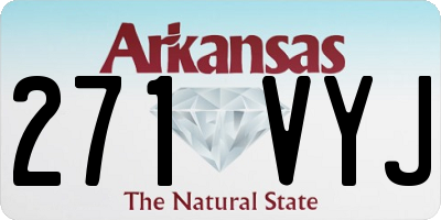 AR license plate 271VYJ