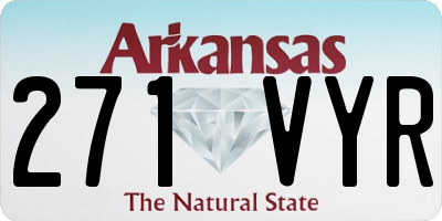 AR license plate 271VYR