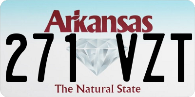 AR license plate 271VZT
