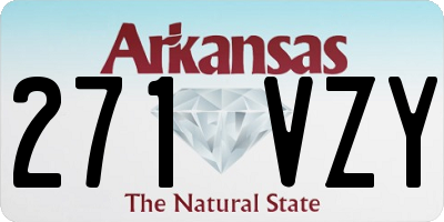 AR license plate 271VZY