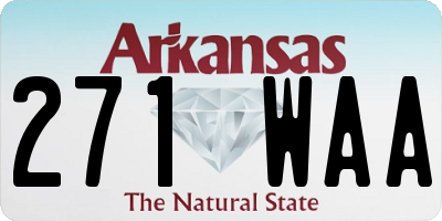 AR license plate 271WAA