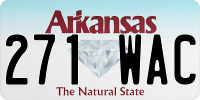 AR license plate 271WAC