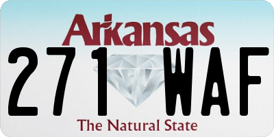 AR license plate 271WAF