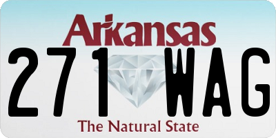 AR license plate 271WAG