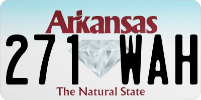 AR license plate 271WAH