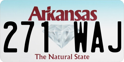 AR license plate 271WAJ
