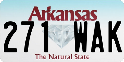 AR license plate 271WAK