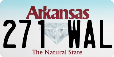 AR license plate 271WAL
