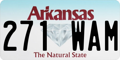AR license plate 271WAM