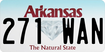 AR license plate 271WAN