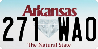 AR license plate 271WAO
