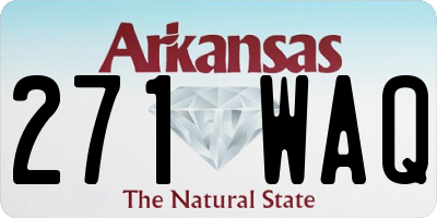 AR license plate 271WAQ