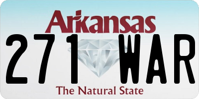 AR license plate 271WAR