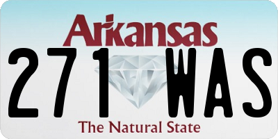 AR license plate 271WAS