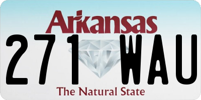 AR license plate 271WAU
