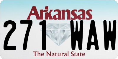 AR license plate 271WAW