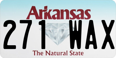 AR license plate 271WAX