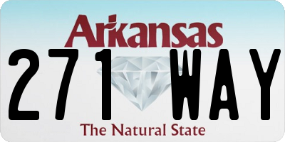 AR license plate 271WAY