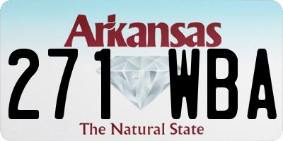 AR license plate 271WBA