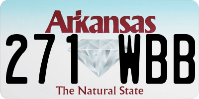 AR license plate 271WBB