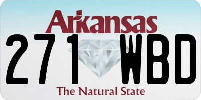 AR license plate 271WBD