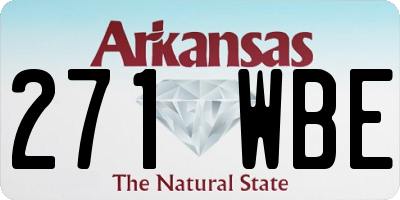 AR license plate 271WBE