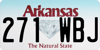 AR license plate 271WBJ