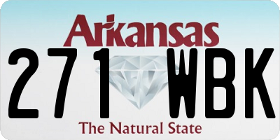 AR license plate 271WBK