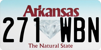 AR license plate 271WBN